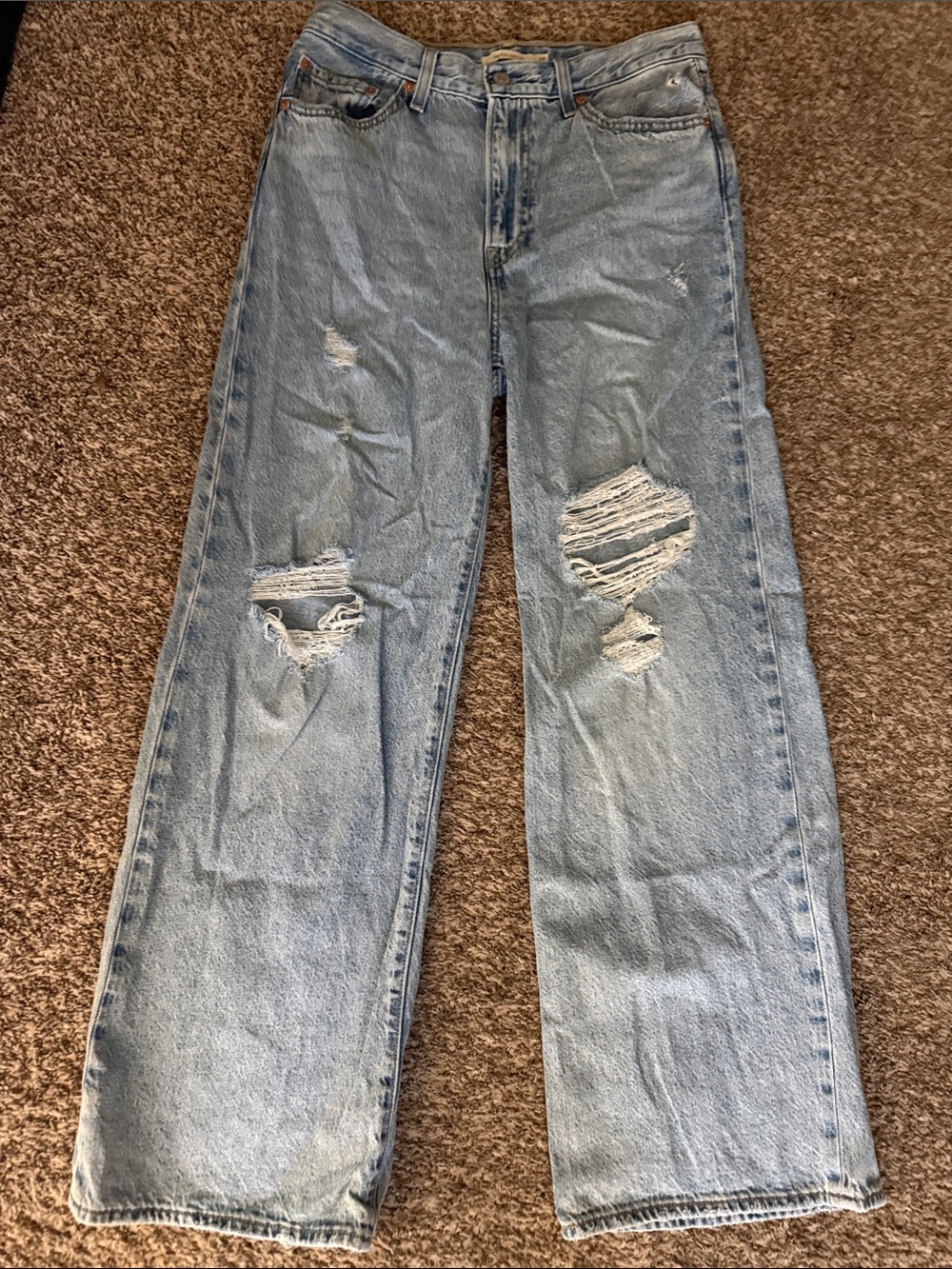 Levi's Light Wash Distressed Women's Jeans